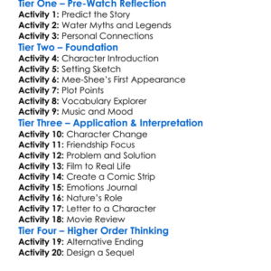Mee-Shee The Water Giant 2005 Worksheet Activity Booklet