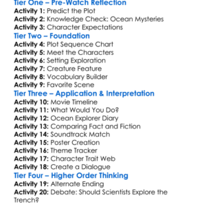 Meg 2 The Trench 2023 Worksheet Activity Booklet