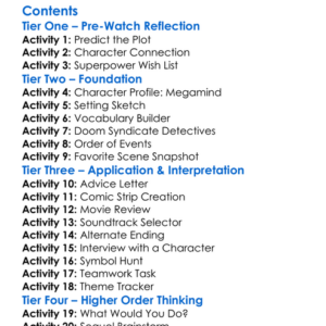 Megamind Vs The Doom Syndicate 2024 Worksheet Activity Booklet