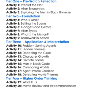 Men In Black International 2019 Worksheet Activity Booklet