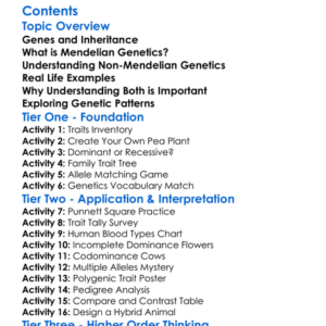 Mendelian Vs Non-Mendelian Genetics Worksheet Activity Booklet