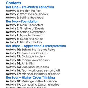 Michael Jackson The Making Of Ghosts 2002 Worksheet Activity Booklet