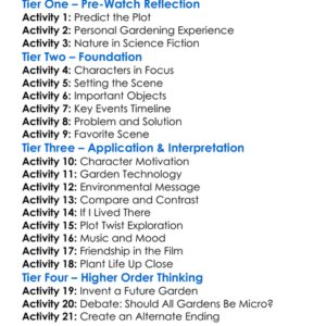 Micro Garden 2001 Worksheet Activity Booklet