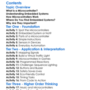 Microcontrollers And Embedded Systems Worksheet Activity Booklet