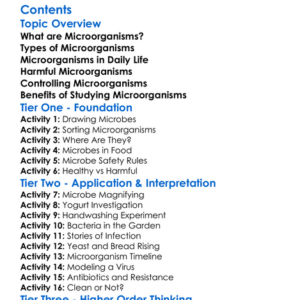 Microorganisms And Their Importance Worksheet Activity Booklet