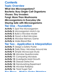 Microorganisms Bacteria Viruses And Fungi Worksheet Activity Booklet