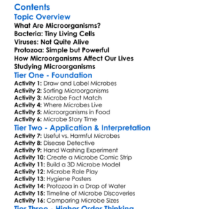 Microorganisms Bacteria Viruses And Protozoa Worksheet Activity Booklet