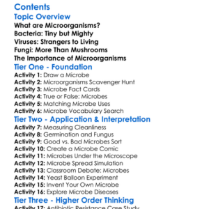 Microorganisms Bacteria Viruses Fungi Worksheet Activity Booklet