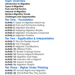 Migration Patterns In The Modern Era Worksheet Activity Booklet