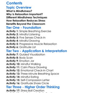 Mindfulness And Relaxation Techniques Worksheet Activity Booklet