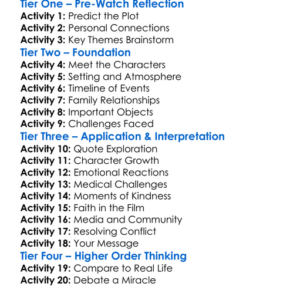 Miracle From Heaven Worksheet Activity Booklet