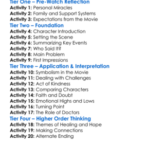 Miracles From Heaven 2016 Worksheet Activity Booklet