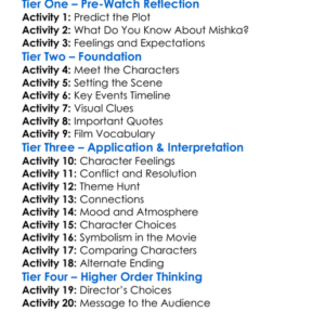 Mishka 2017 Worksheet Activity Booklet