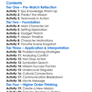 Mission Impossible Worksheet Activity Booklet