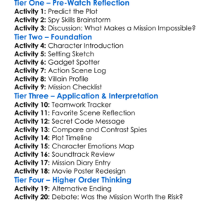 Mission Impossible Iii 2006 Worksheet Activity Booklet