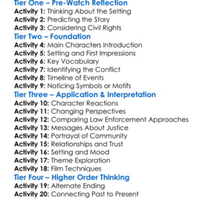 Mississippi Burning 1988 Worksheet Activity Booklet