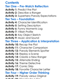 Mmpr The Last Ranger Parody Vii 2017 Worksheet Activity Booklet