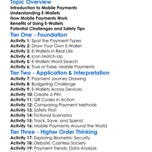 Mobile Payments And E-Wallets Worksheet Activity Booklet