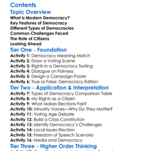 Modern Democracy And Its Challenges Worksheet Activity Booklet