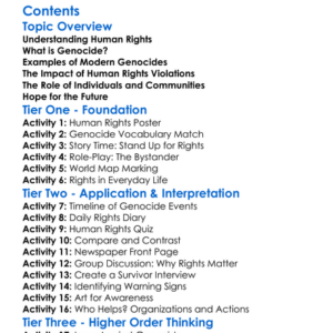 Modern Genocides And Human Rights Violations Worksheet Activity Booklet