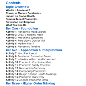 Modern Pandemics And Global Health Worksheet Activity Booklet