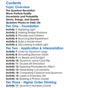 Modern Physics And Quantum Concepts Worksheet Activity Booklet