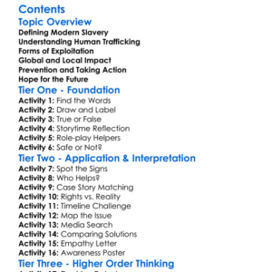 Modern Slavery And Human Trafficking Worksheet Activity Booklet