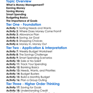 Money Management For Teens Worksheet Activity Booklet