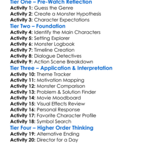 Monster Hunter 2020 Worksheet Activity Booklet