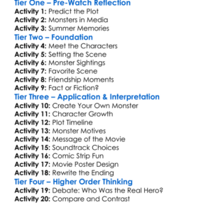 Monster Summer 2024 Worksheet Activity Booklet