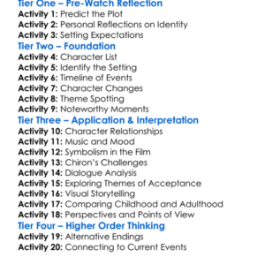 Moonlight 2016 Worksheet Activity Booklet
