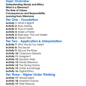 Moral And Ethical Dilemmas Worksheet Activity Booklet