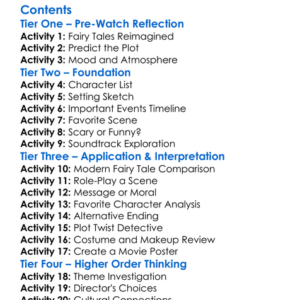 Mother Noose Presents Once Upon A Nightmare 2021 Worksheet Activity Booklet