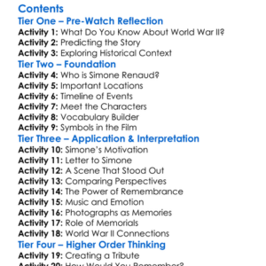 Mother Of Normandy The Story Of Simone Renaud 2010 Worksheet Activity Booklet