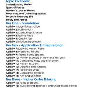 Motion And Forces Worksheet Activity Booklet