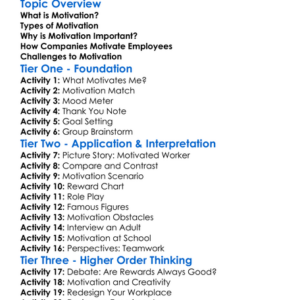 Motivation In The Workplace Worksheet Activity Booklet