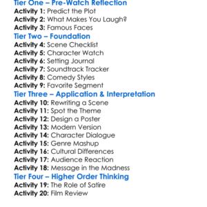 Movie 43 2013 Worksheet Activity Booklet