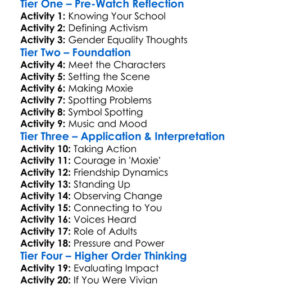 Moxie Worksheet Activity Booklet