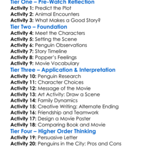 Mr Poppers Penguins Worksheet Activity Booklet