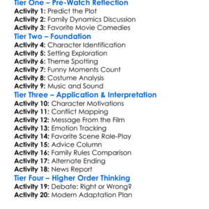 Mrs Doubtfire 1993 Worksheet Activity Booklet