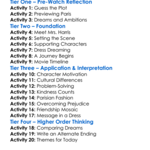 Mrs Harris Goes To Paris 2022 Worksheet Activity Booklet
