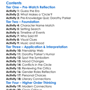 Mrs Parker And The Vicious Circle 1994 Worksheet Activity Booklet