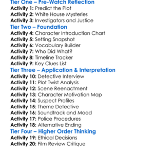Murder At 1600 1997 Worksheet Activity Booklet