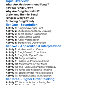 Mushrooms And Fungi Worksheet Activity Booklet