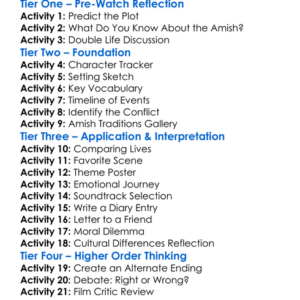 My Amish Double Life 2025 Worksheet Activity Booklet