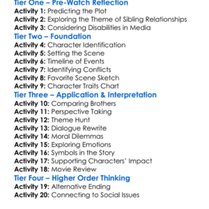 My Blind Brother 2016 Worksheet Activity Booklet