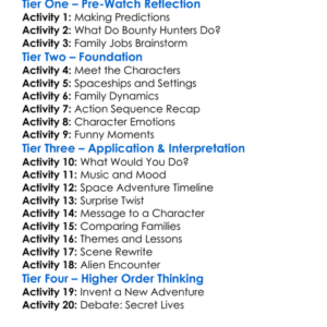 My Dad The Bounty Hunter Worksheet Activity Booklet