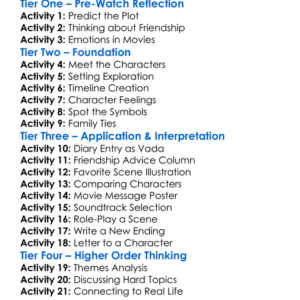 My Girl Worksheet Activity Booklet