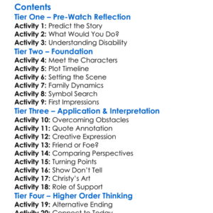 My Left Foot The Story Of Christy Brown 1989 Worksheet Activity Booklet