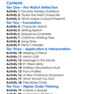 My Little Pony A Very Minty Christmas 2005 Worksheet Activity Booklet